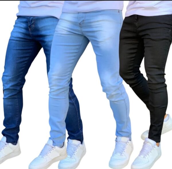 Kit 3 Calças Jeans Skinny Masculina