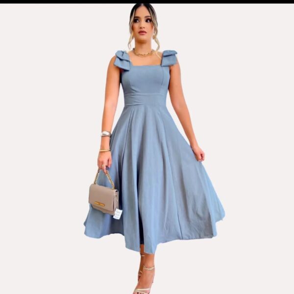 Vestido Longo de Linho Forrado - Image 2