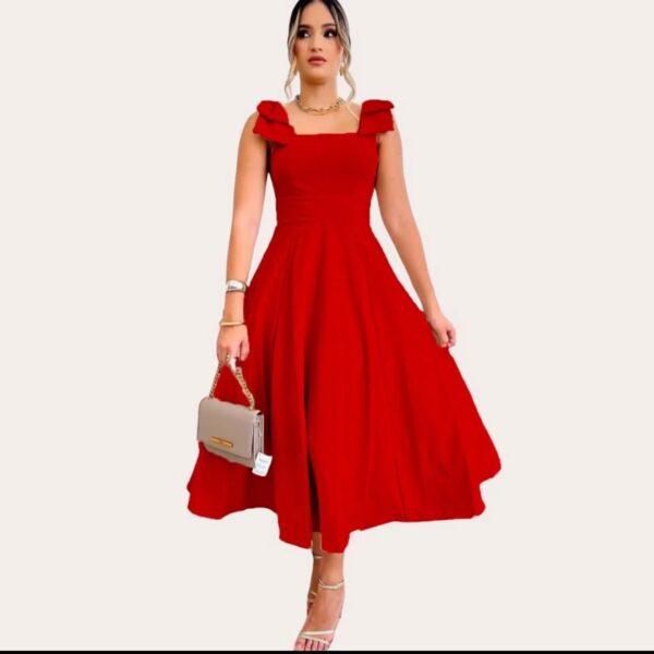 Vestido Longo de Linho Forrado - Image 3