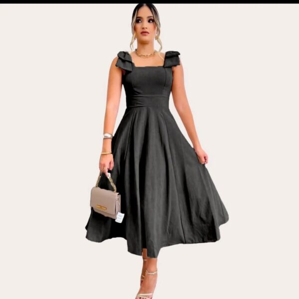 Vestido Longo de Linho Forrado - Image 4
