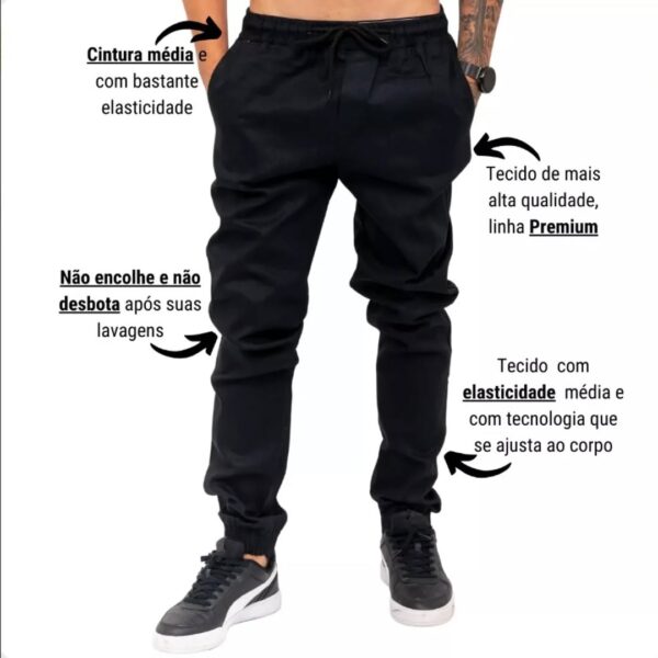 Kit 3 Calças Jogger Masculina Jeans - Image 3