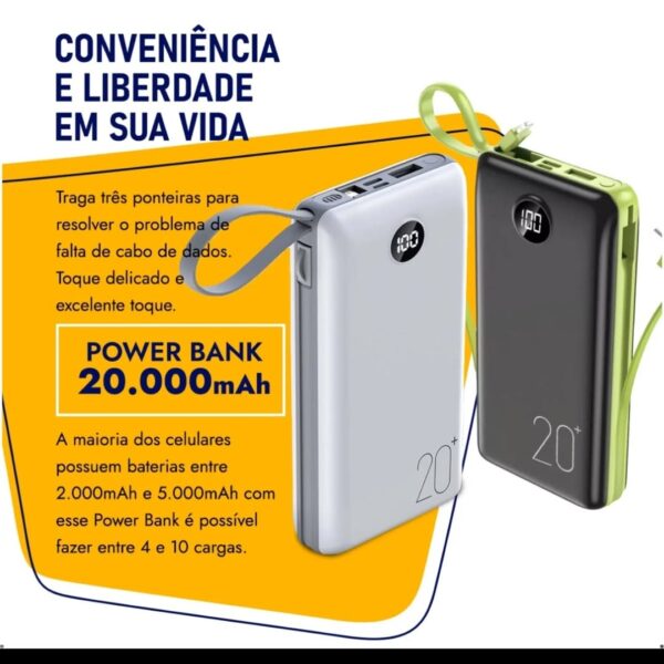  Power Bank 20.000mAh com Display Digital  - Image 2