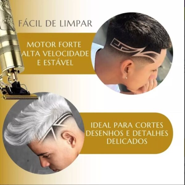 Máquina de Cortar Cabelo e Barba Dragão - Acabamento Profissional - Image 2