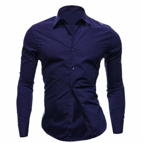  Camisa Social Masculina Slim Fit Luxo - Image 5