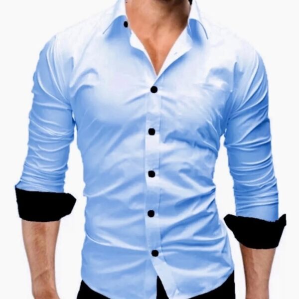  Camisa Social Masculina Slim Fit Luxo - Image 2