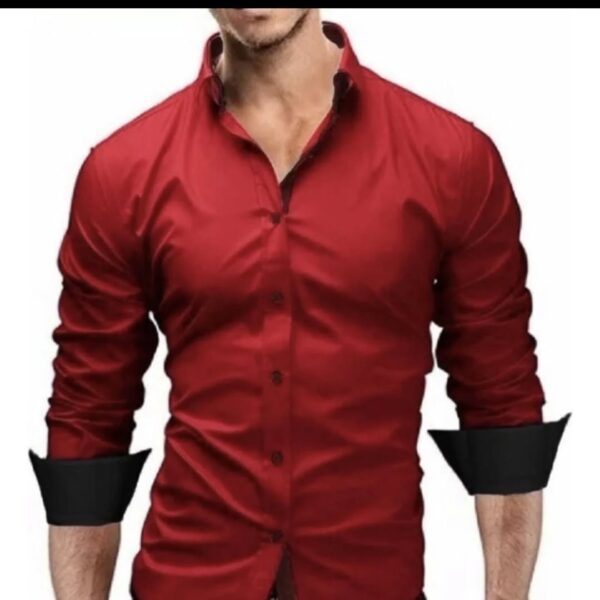  Camisa Social Masculina Slim Fit Luxo - Image 3