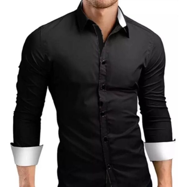  Camisa Social Masculina Slim Fit Luxo - Image 6