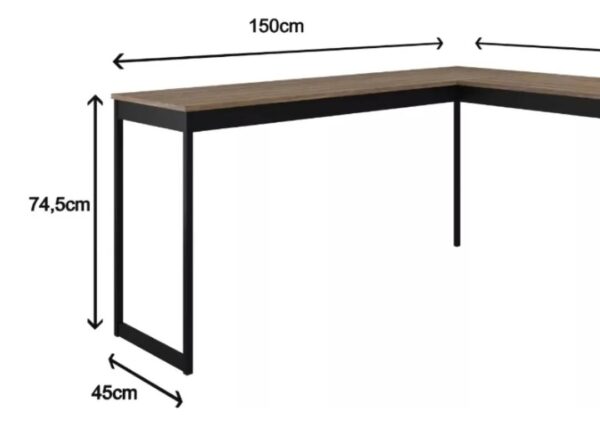Mesa em L 150x150 – Elegância e Funcionalidade para seu Escritório! - Image 2
