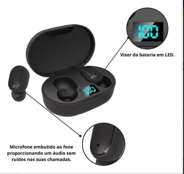 Fone de Ouvido Bluetooth TWS – Liberdade e Qualidade de Som! - Image 4