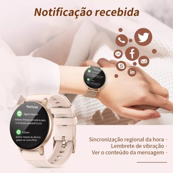 Smartwatches Sport Homens Mulheres Chamada Bluetooth - Image 4