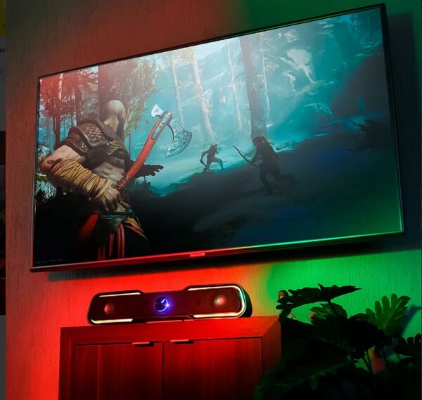Soundbar Caixa De Som Usb P2 Adamantiun Kurt S11a Para Pc Computador Notebook Tv Led Rgb - Image 2