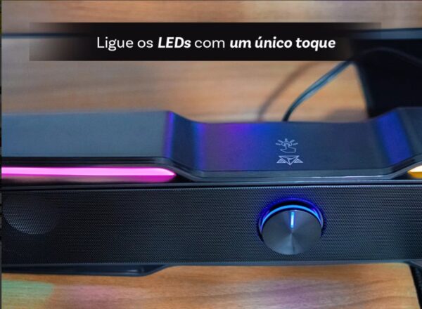 Soundbar Caixa De Som Usb P2 Adamantiun Kurt S11a Para Pc Computador Notebook Tv Led Rgb - Image 7