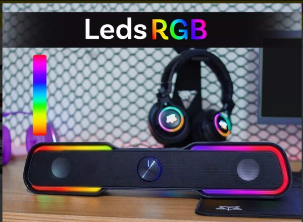 Soundbar Caixa De Som Usb P2 Adamantiun Kurt S11a Para Pc Computador Notebook Tv Led Rgb - Image 4